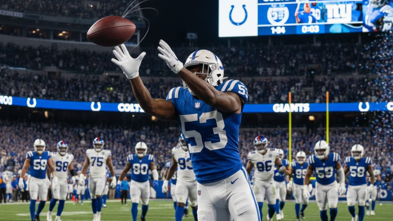 Colts vs new york giants match player stats