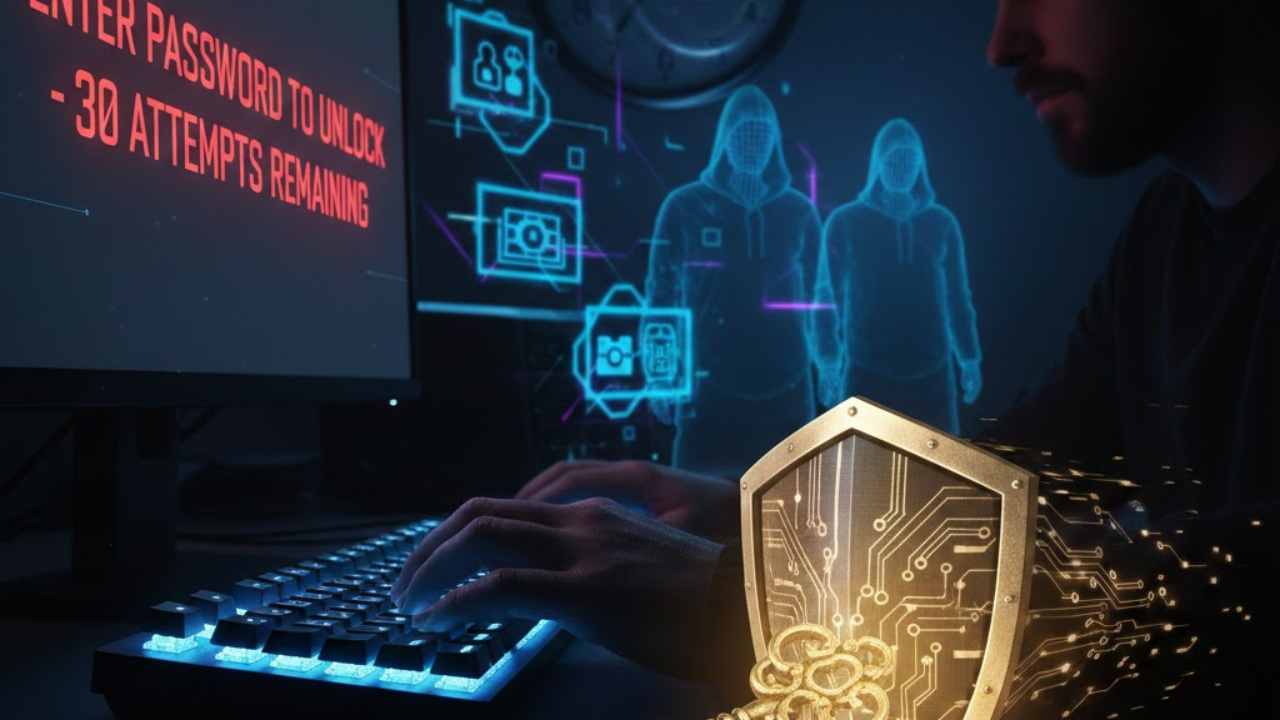 Enter password to unlock 30 30 attempts remaining