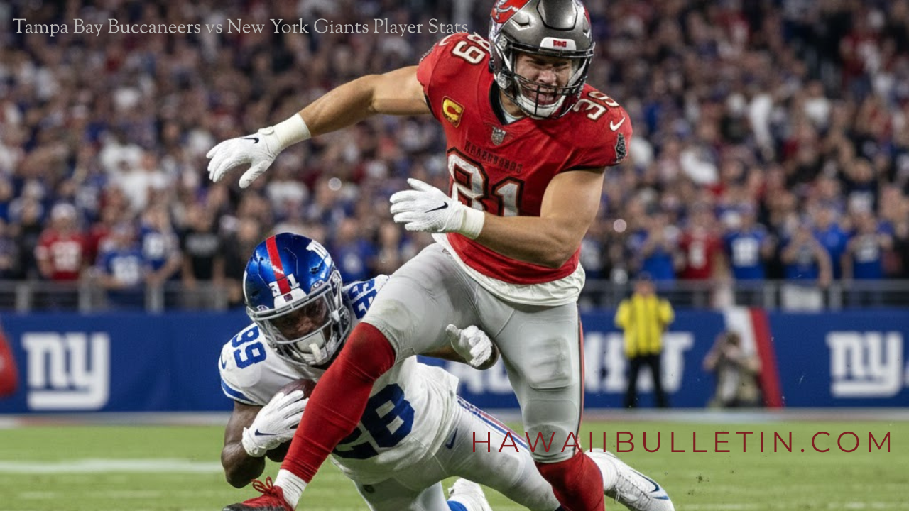 Tampa Bay Buccaneers vs New York Giants Player Stats