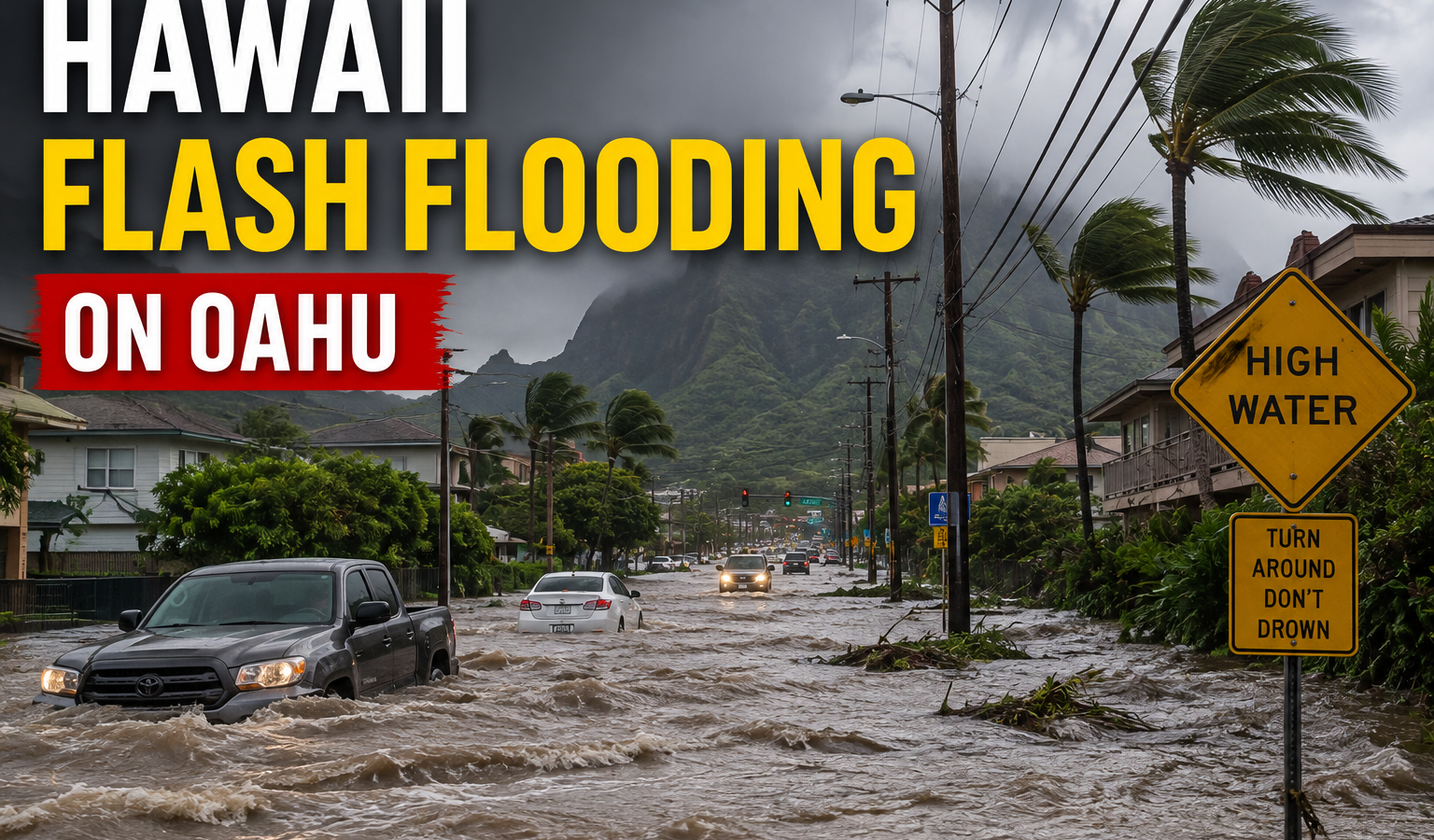 Hawaii Flash Flooding on Oahu