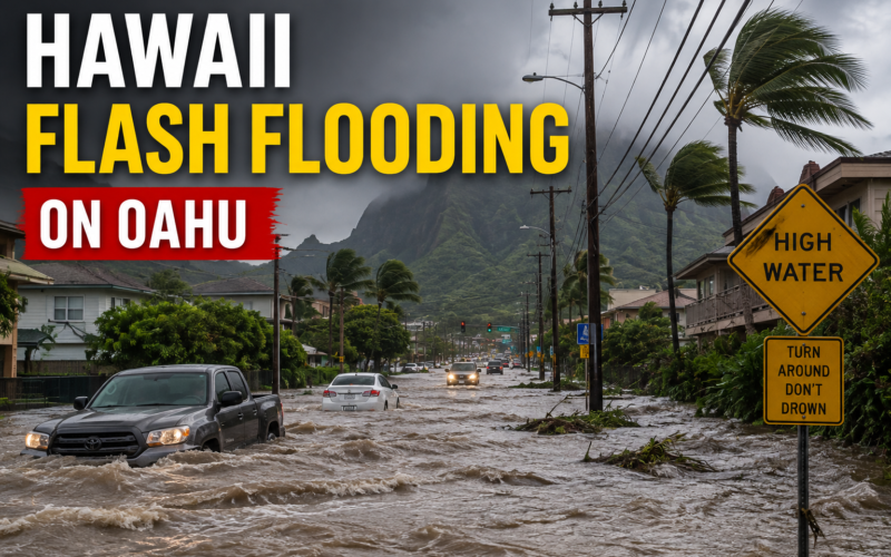 Hawaii Flash Flooding on Oahu