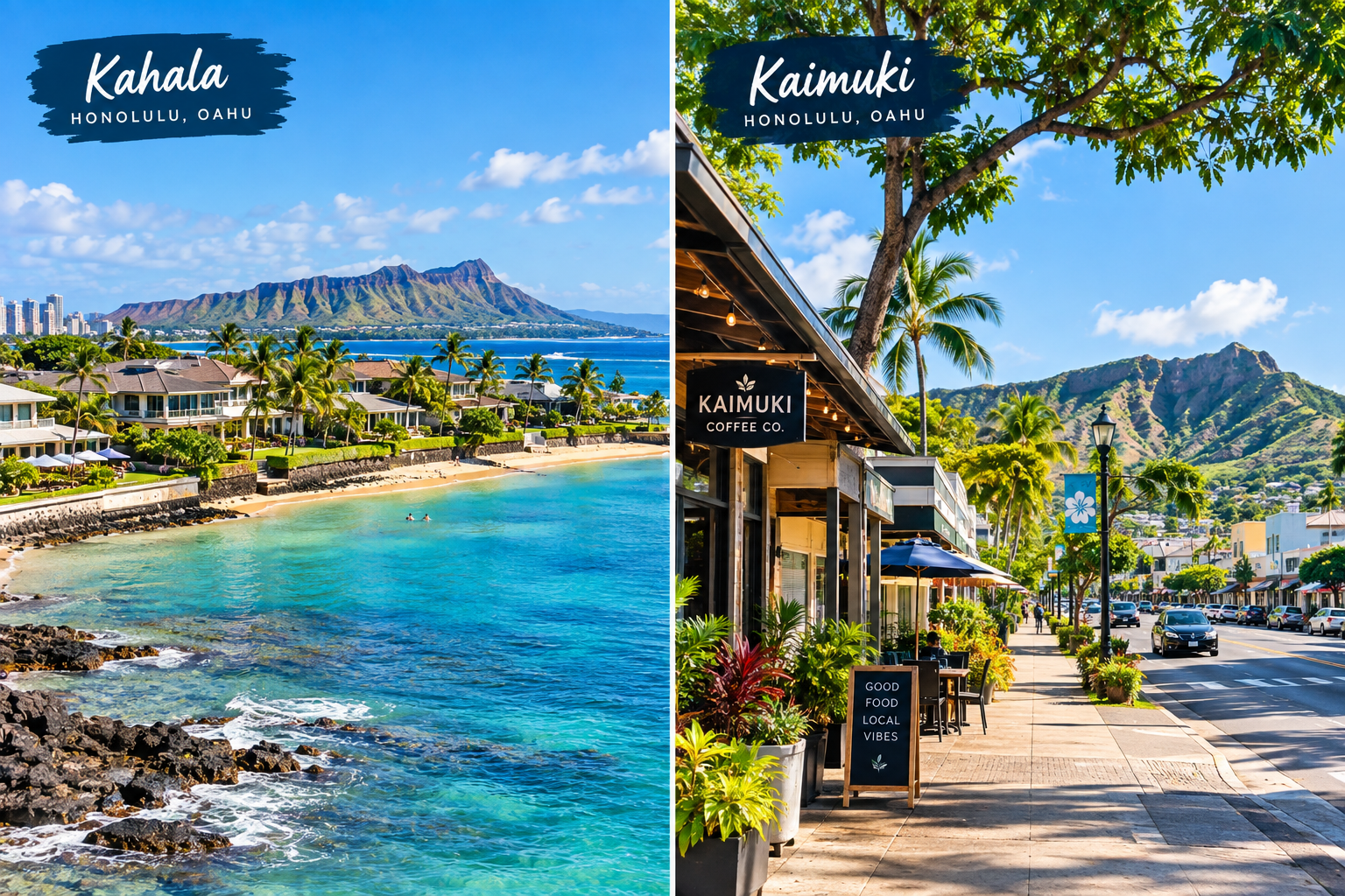 Kahala and Kaimuki